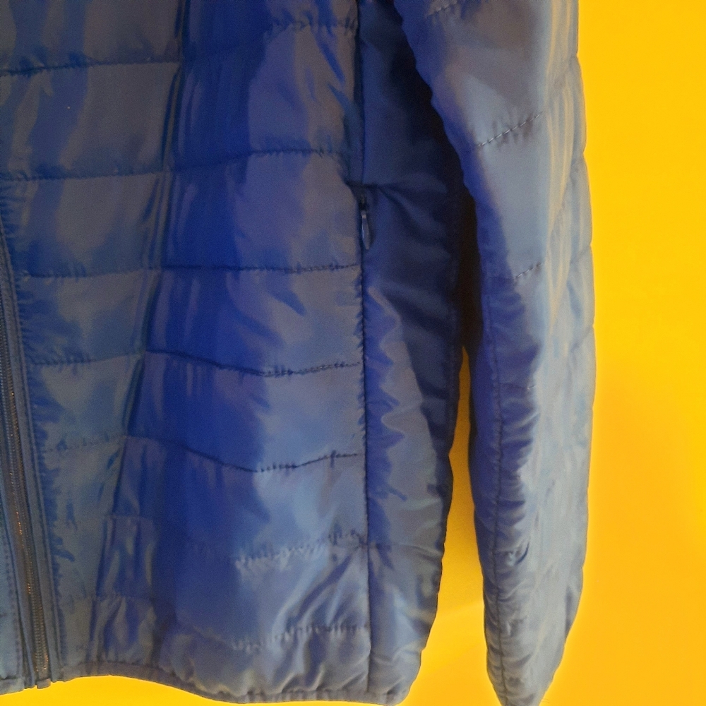 Mens Blue Puffer Jacket Size Large - Picture 10 of 12